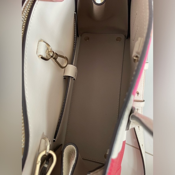 Authentic Kate Spade crossbody striped bag. White, pink, red, and yellow. - Picture 7 of 7